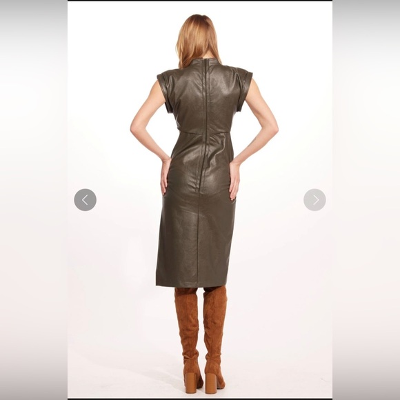 NWT Vegan Leather Dress with Cutouts - Picture 4 of 9
